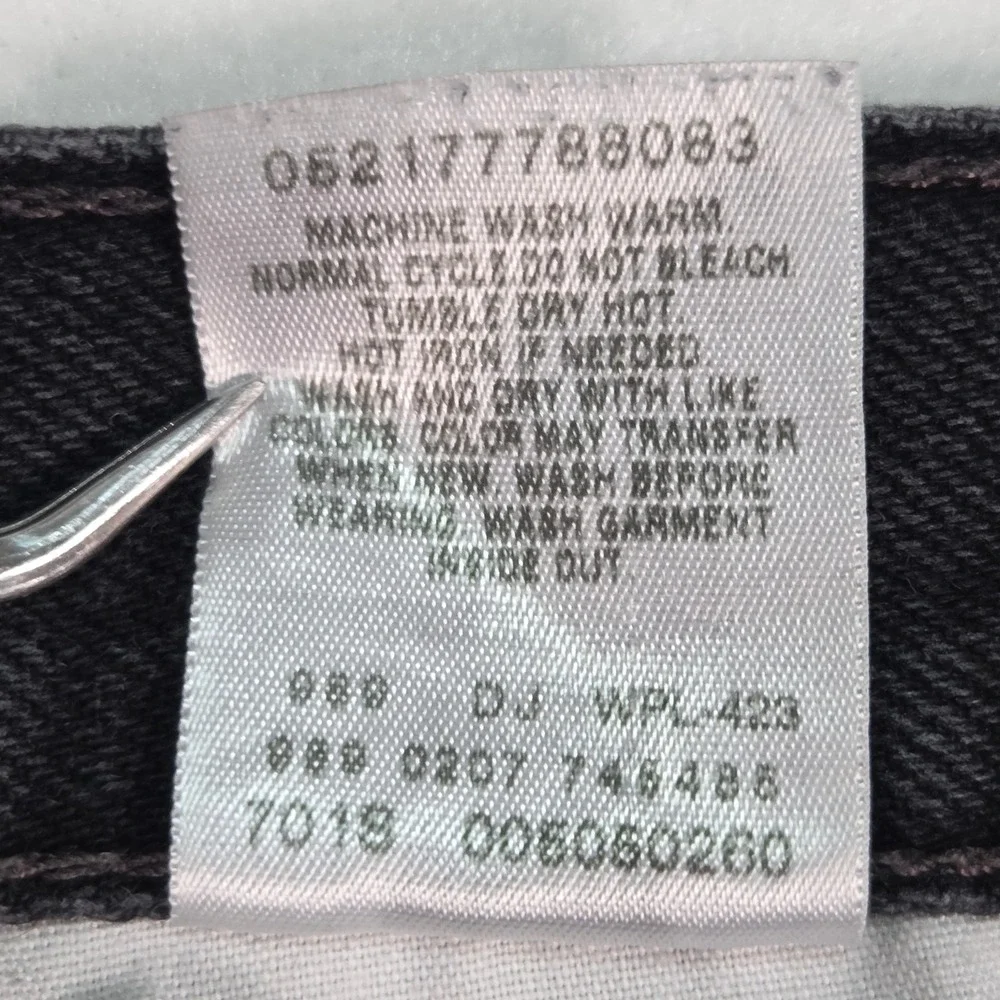 Vtg Levis 505 Regular Fit Jeans Mens 36x30 (34x29) Black Denim Straight Leg Pant